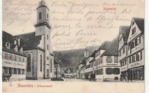 7540 NEUENBÜRG, Evangelische Kirche, Gasthöfe, 1905