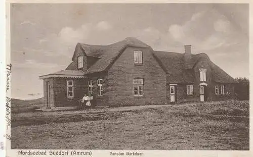 [Ansichtskarte] 2278 NEBEL - SÜDDORF / Amrum, Pension Bertelsen, 1927. 