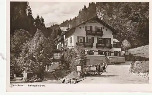[Ansichtskarte] 8100 GARMISCH  PARTENKIRCHEN, Ferienheim Partnachklamm, 1953. 