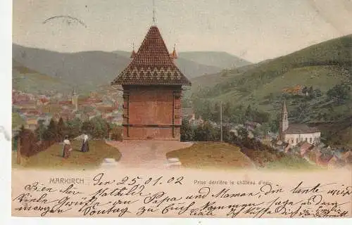 F 68160 MARKIRCH / SAINTE-MARIE-AUX-MINES, Wasserturm / Chateau d'Eau / Water Tower, 1902, Verlag Degermann