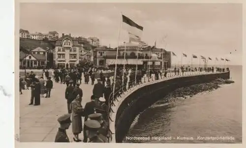 [Ansichtskarte] 2192 HELGOLAND, Kurhaus, Konzertpromenade, 30er Jahre. 