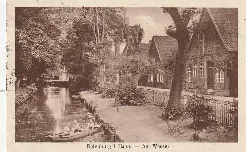 [Ansichtskarte] 2720 ROTENBURG / Wümme, Am Wasser, 1928. 