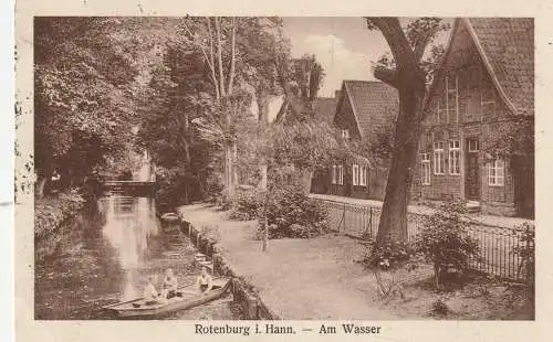 [Ansichtskarte] 2720 ROTENBURG / Wümme, Strasse "Am Wasser", 1928. 
