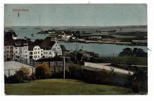 DK 6400 SONDERBURG / SONDERBORG, Gesamtansicht, Hafen, Kaiserliche Flotte, 1912