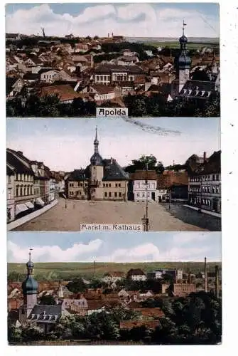 0-5320 APOLDA, Markt mit Rathaus, Gesamtansichten