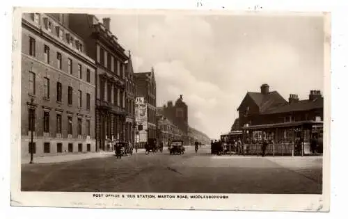 UK - ENGLAND - YORKSHIRE - MIDDLESBROUGH, Marton Road, Post Office & Bus Station, 1930