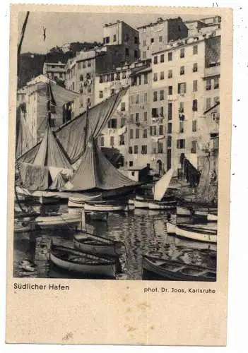 I 16032 CAMOGLI, Hafen, 30er Jahre, Bahnpost Köln - Osnabrück