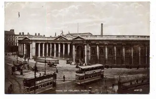 [Ansichtskarte] EIRE / IRLAND - DUBLIN, Bank of Ireland, Tram. 