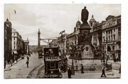 [Ansichtskarte] EIRE / IRLAND - DUBLIN, O'Connell Statue & O'Connell Street, Tram. 