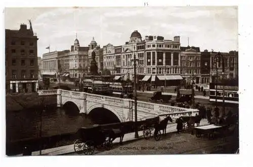 [Ansichtskarte] EIRE / IRLAND - DUBLIN, O'Connell Bridge, Tram. 