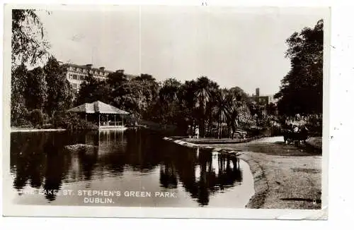 [Ansichtskarte] EIRE / IRLAND - DUBLIN, The Lake, St. Stephen's Green Park, 1931. 