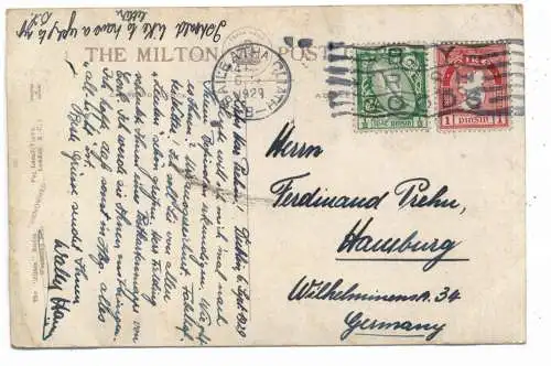 [Ansichtskarte] EIRE / IRLAND - DUBLIN, O'Connell Street, Nelson's Pillar, Tram, 1929. 