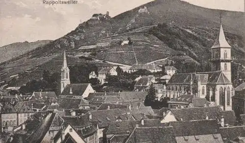 [Ansichtskarte] F 68150 RIBEAUVILLE / RAPPOLTSWEILER, Gesamtansicht 1919, Blick auf die Weinberge. 
