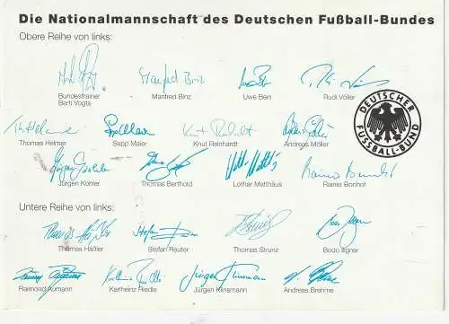[Ansichtskarte] FUSSBALL - Deutsche Fussball Nationalmannschaft, Mannschaft. 