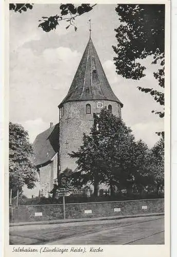 2125 SALZHAUSEN / Lüneburger Heide, Kirche, 1951