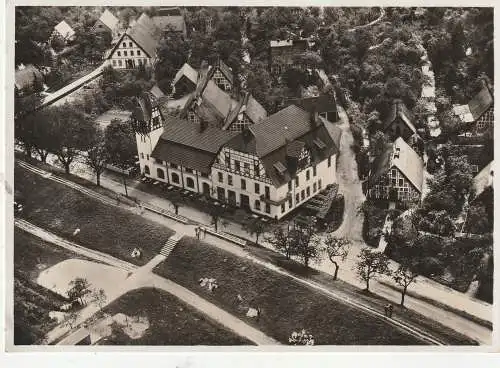 2155 JORK - WISCH, Fährhaus "Kirschenland", Luftaufnahme 1932