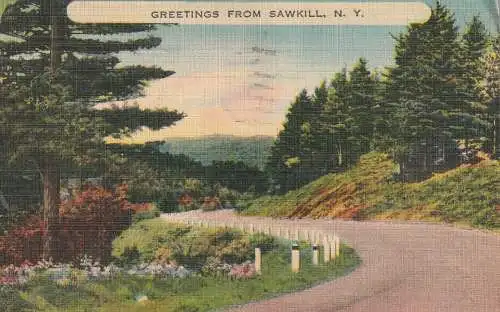 [Ansichtskarte] USA - NEW YORK - KINGSTON, Greetings from Sawkill, 1948. 