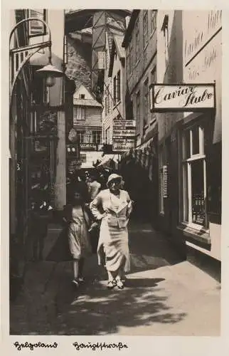 [Ansichtskarte] 2192 HELGOLAND, Hauptstrasse - Caviar - Stube, 30er Jahre. 