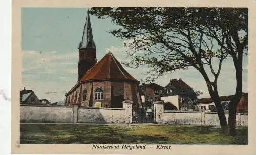 [Ansichtskarte] 2192 HELGOLAND, Kirche und Umgebung. 