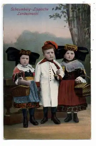[Ansichtskarte] KINDER - Schaumburg - Lippische Trachten, 1922. 