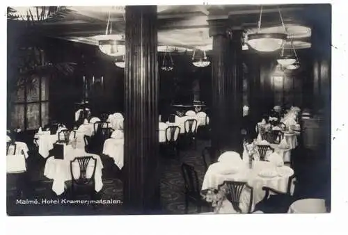 [Ansichtskarte] S 200 10 MALMÖ, Hotel Kramer, Matsalen, Jugendstil. 