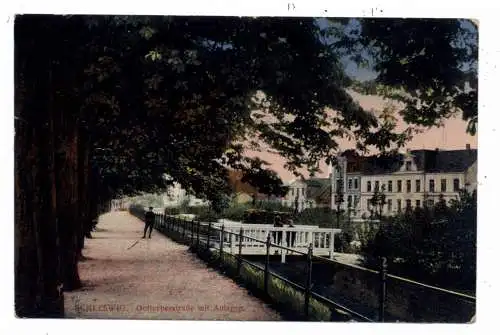 [Ansichtskarte] 2380 SCHLESWIG, Gottorperstrasse mit Anlagen, 1917. 