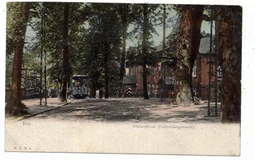 [Ansichtskarte] 2300 KIEL - DÜSTERNBROOK, Admiralitätsgebäude, Strassenbahn, ca. 1905. 