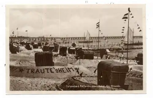 2436 KELLENHUSEN, Prächtige Sandburgen am Strand, 1927