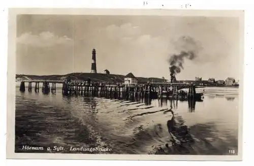 [Ansichtskarte] 2280 SYLT - HÖRNUM, Landungsbrücke, Leuchtturm, Verlag Stilke - Hamburg. 