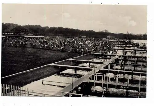 [Ansichtskarte] 3500 KASSEL, Fulda - Schwimmbad, Verlag Trinks. 