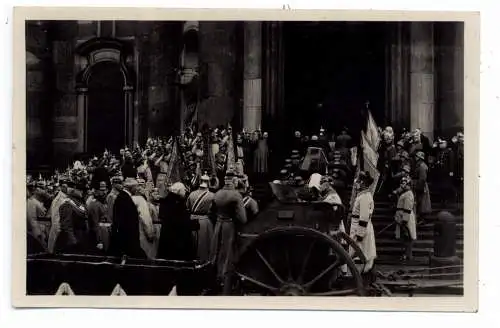 [Ansichtskarte] 0-8000 DRESDEN, Beisetzung König Friedrich August III. 22.2.1932 Hofkirche, Photo Caspar. 
