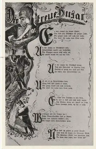 5000 KÖLN, KARNEVAL, Lieder-Karte "Der treue Husar"