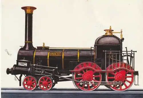 EISENBAHN / RAILWAY, "DRACH", 2B Lokomotive, Bj. 1848