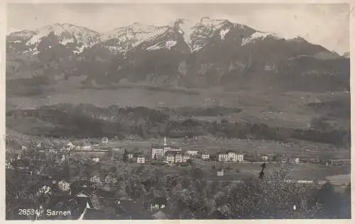 [Ansichtskarte] CH 6060 SARNEN OW, Blick über den Ort, 1928. 