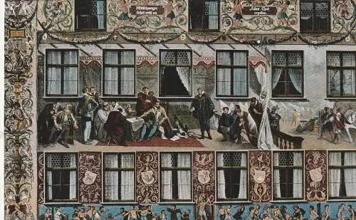 8900 AUGSBURG, Freske am Fuggerhaus