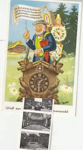 7847 BADENWEILER, Klapp-Leporello, 10 Ansichten, 1956