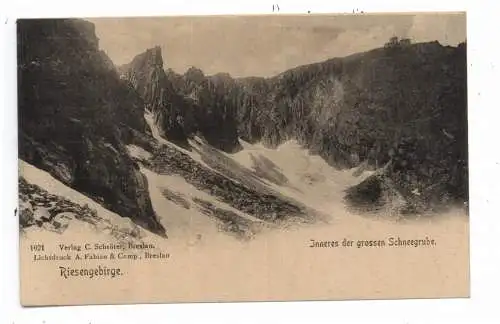 [Ansichtskarte] NIEDER - SCHLESIEN - PETERSDORF / PIECHOWICE, Grosse Schneegrube, ca. 1905, Lichtdruck, Schröter. 