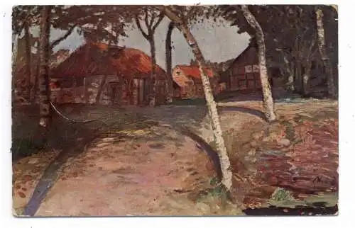 [Ansichtskarte] 2862 WORPSWEDE, "Bauernhof", OTTO MODERSOHN, 1907, Stempel leicht durchgeschlagen. 