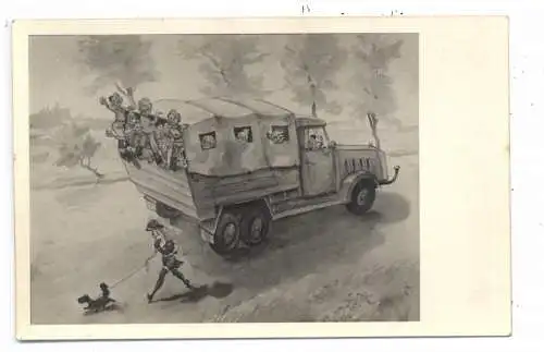 [Ansichtskarte] MILITÄR - Wehrmacht, Humor, Nachrichtentruppen. 