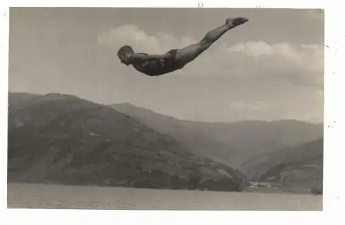 [Ansichtskarte] A 5700 ZELL am See, Strandbad, im Sprung erwischt, Photo-AK, Verlag Kallina. 