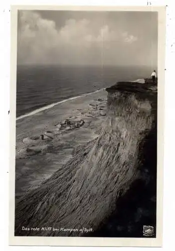 [Ansichtskarte] 2280 SYLT - KAMPEN, Rotes Kliff, 30er Jahre, Verlag Pförtner. 