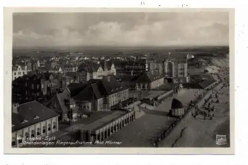 [Ansichtskarte] 2280 SYLT - WESTERLAND, Strandanlagen, Luftaufnahme, 30er Jahre. 