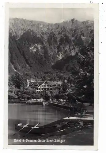 CH 3806 BÖNIGEN BE, Hotel & Pension Belle-Rive, 1930, Bahnpost / Ambulant 341