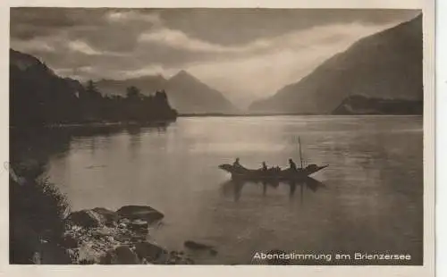 [Ansichtskarte] CH 3855 BRIENZ BE, Abendstimmung am Brienzersee. 
