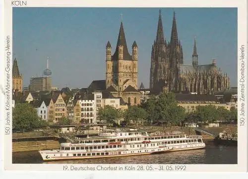[Ansichtskarte] BINNENSCHIFFE - RHEIN, Köln - Düsseldorfer "LORELEY" am Kölner Anleger. 