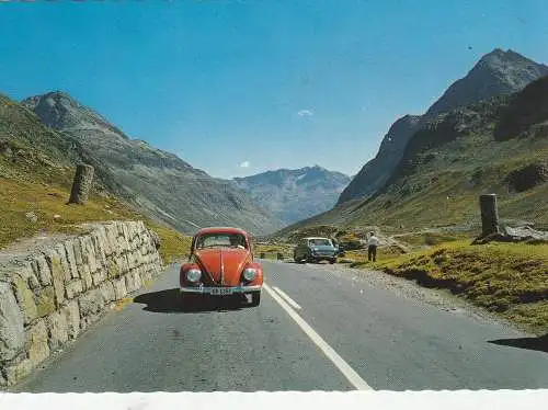 CH 7450 TIEFENCASTEL GR, Julierpass, Römersäulen, VW - Käfer, FORD TAUNUS
