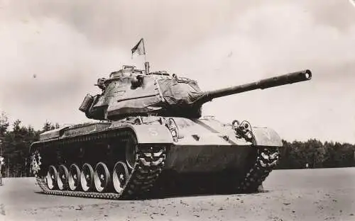 [Ansichtskarte] MILITÄR - BUNDESWEHR , PANZER / TANK M47, kl. Druckstelle. 