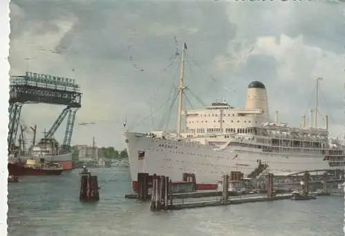 [Ansichtskarte] OZEANSCHIFFE - "ARCADIA" im Hamburger Hafen, 1957. 
