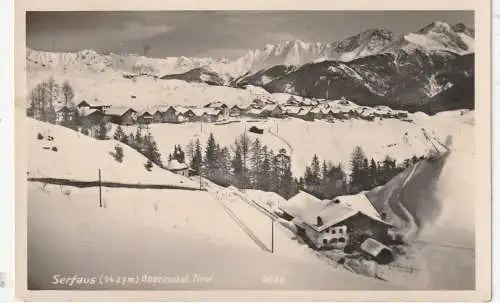 [Ansichtskarte] A 6534 SERFAUS im Schnee, 1932, Verlag Volkhammer. 