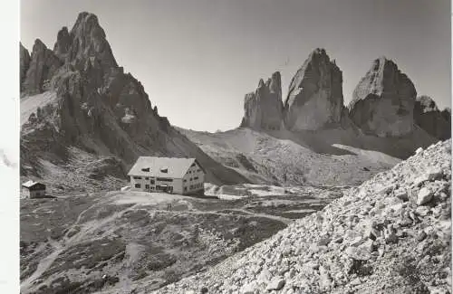 [Ansichtskarte] I 39030 SEXTEN, Drei Zinnen Hütte / Rifugio Locatelli. 